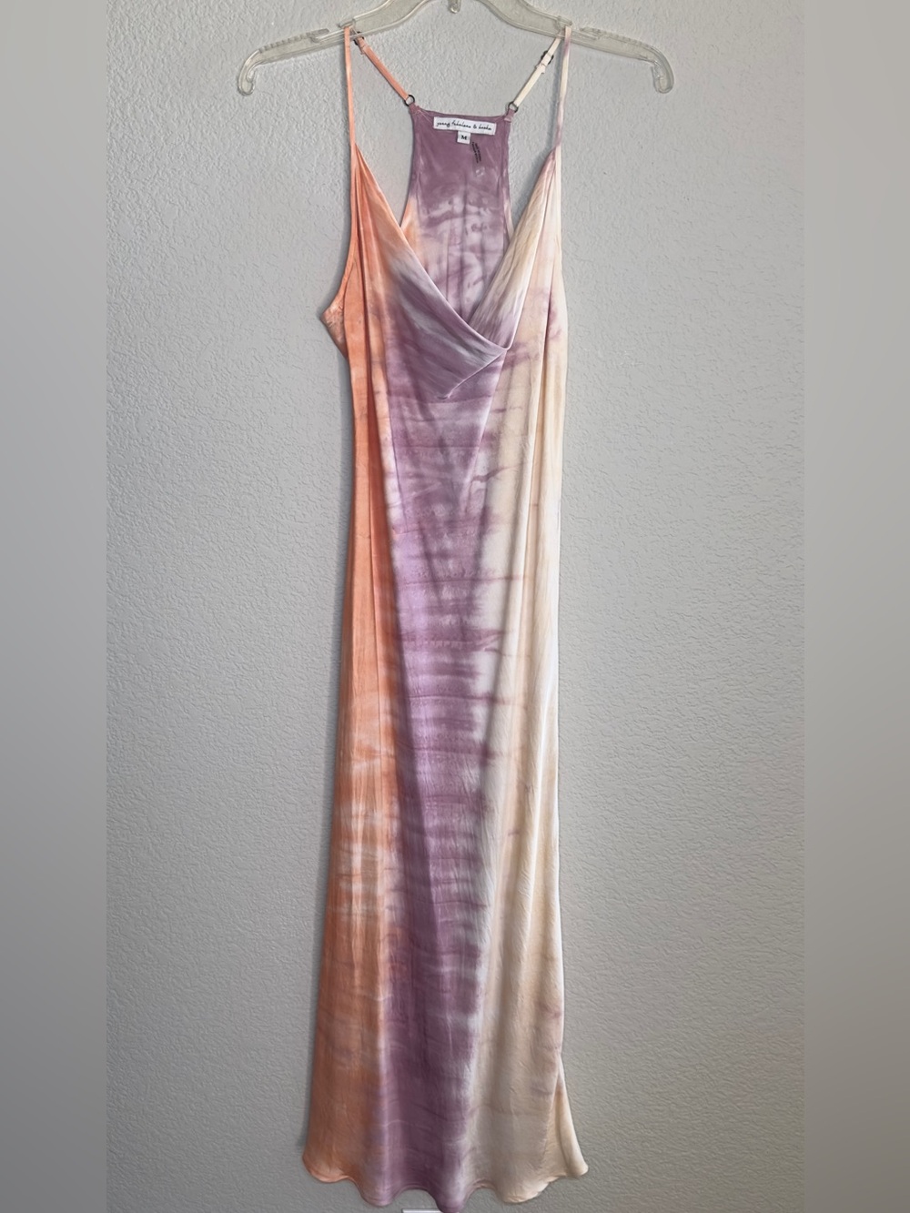 Young Fabulous & Broke Tie-Dye Slip Dress in Lavender, Peach & Cream